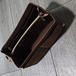 VJOY Purse Organizer Insert Handbag Tote Felt Organizer Bag Brown